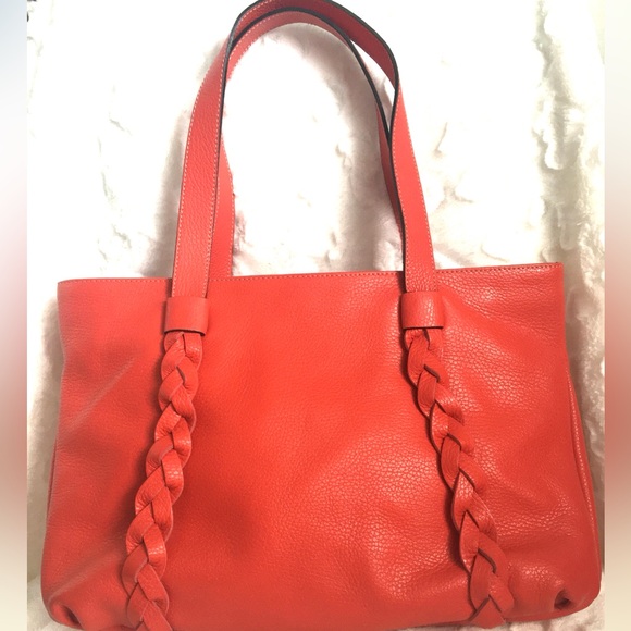 AB ASIA BELLUCCI leather Handbag. Like new, excellent condition. Red tomatoe. - Picture 2 of 13